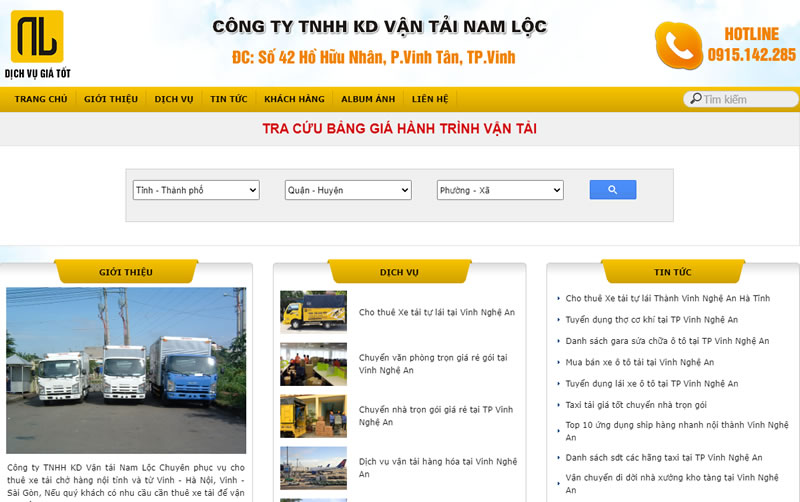 Cho thuê xe taxi vận tải Nam Lộc